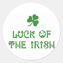 Luck of the Irish Round Stickers