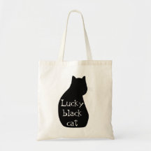 Lucky Black Cat Tote Bag