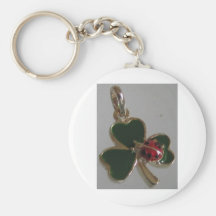 lucky clover and ladybird key chain