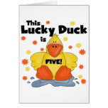 Lucky Duck 5th Birthday Tshirts and Gifts Cards