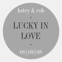 Lucky in Love Classic Style Stickers