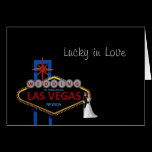 Lucky in Love Las Vegas WEDDING Card cards