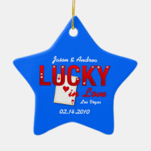 Lucky In Love Personalised Ornament
