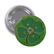 Lucky Irish Shamrock Pin Buttons