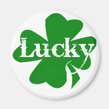 Lucky Irish St. Patricks Day Green Shamrock Refrigerator Magnets