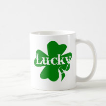 Lucky Irish St. Patricks Day Green Shamrock Coffee Mug