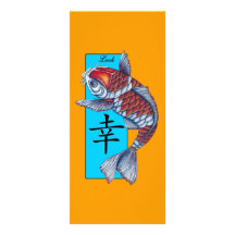 Lucky Kohaku Koi Fish Rack Card