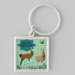 Lucky Llamas  Green Keychain keychains