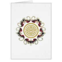 Lucky Longevity Chinese Charm Cards
