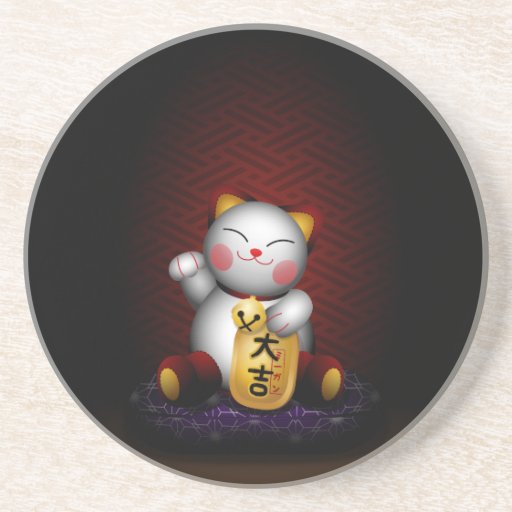 Lucky Maneki Neko Drink Coaster