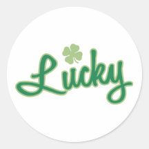 Lucky (Shamrock) Stickers
