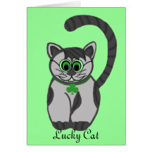 Lucky the Cat blank card