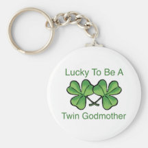 Lucky To Be Twin Godmother Key Chain