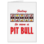 Lucky to Own a Pit Bull Fun Dog Design Card