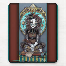 "Lucy" Steam Punk Air Balloon Fairy Art Mousepad