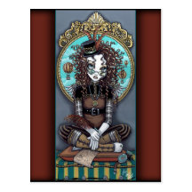 "Lucy" Steam Punk Fairy Art Postcard