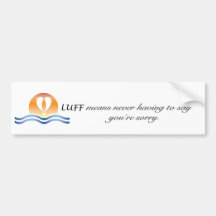Luffers Sunset_Luff Means bumper sticker