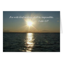 Luke 1:37 Bible Quote card nothing is impossible