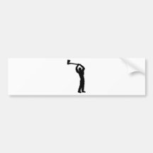 lumberjack shape bumper sticker