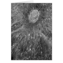 Lunar Impact Crater Tycho on Earth's Moon Greeting Card
