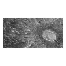 Lunar Impact Crater Tycho on Earth's Moon Personalized Photo Card