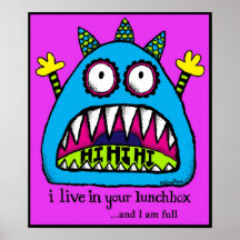 Lunchbox Monster Print