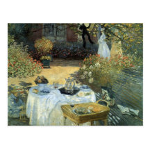 Luncheon by Claude Monet, Vintage Impressionism Post Cards
