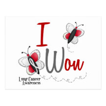 Lung Cancer Butterfly 2 I Won Postcards