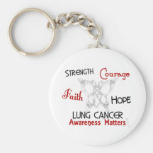 Lung Cancer Celtic Butterfly 3 Keychains