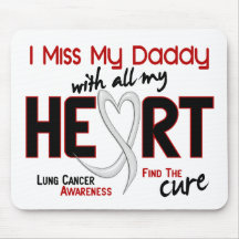 Lung Cancer I Miss My Daddy Mousepads