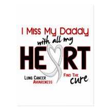 Lung Cancer I Miss My Daddy Postcard
