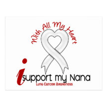 Lung Cancer I Support My Nana Postcard