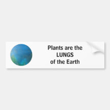 LUNGS of the earth - bumper sticker
