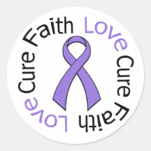 Lupus Faith Love Cure Round Stickers