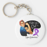 Lupus Fight Like a Girl Rosie The Riveter Keychains