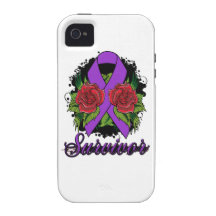 Lupus Survivor Rose Grunge Tattoo Case-Mate iPhone 4 Cover