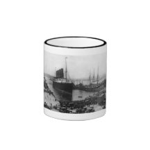 Lusitania Arrives Coffee Mugs