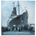 Lusitania Arrives in New York Vintage Printed Napkin