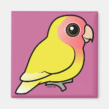 Lutino Peach-faced Lovebird Refrigerator Magnets