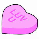 luv u candy conversation heart photo cut out