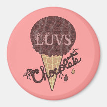 LUVS Chocolate Refrigerator Magnets