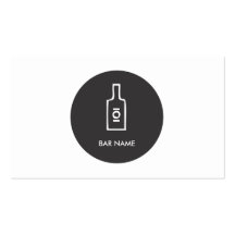 LUXE WINE BOTTLE SKETCH LOGO B&W Business Card