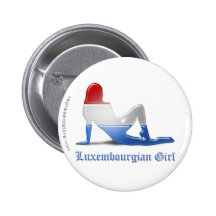 Luxembourgian Girl Silhouette Flag Buttons