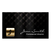 Luxury Dark Commercial Director Business Card