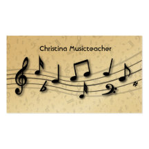 Luxury  Musical Notes Business Cards