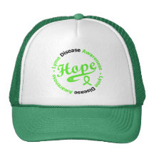 Lyme Disease Awareness Hope Circular v2 Mesh Hats