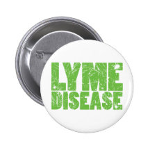 Lyme Green "Lyme Disease" design with ticks Buttons