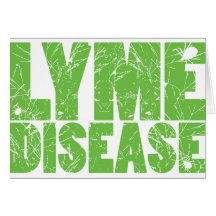 Lyme Green "Lyme Disease" design with ticks Cards