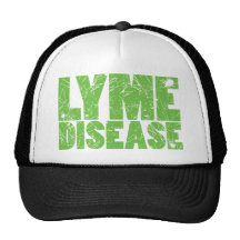 Lyme Green "Lyme Disease" design with ticks Trucker Hats