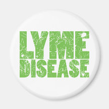 Lyme Green "Lyme Disease" design with ticks Refrigerator Magnets